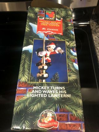 1995 Disney Mr.  Christmas Mickey Mouse Lighted Animated Tree Topper Vintage