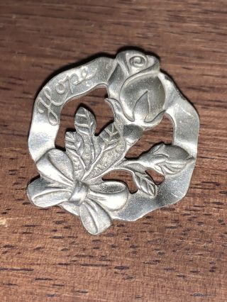 2004 Longaberger " Hope " Brooch Pin 10 Years Of Giving Commemoration Flowers