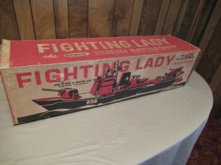 Vintage Remco Fighting Lady Battleship W/original Box,  Accessories