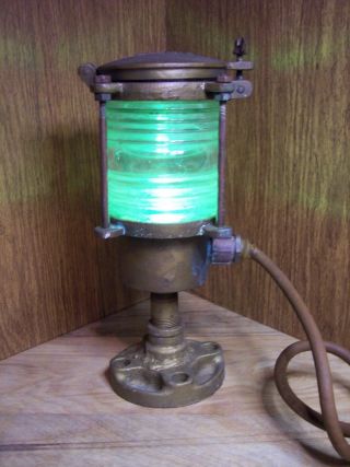 Vintage Perko Maritime Marine Electric Converted Lamp Ship Light 12 " Tall