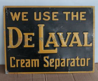 Vintage Delaval Cream Separator Tin Sign Dairy Cattle Farm Cow