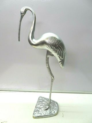 Large Antique Art Deco Brass Bird Flamingo/heron Ornamental Doorstop