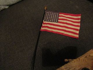 Vintage 3 " X 5 " Usa 48 Star Individual Flag On A Stick.