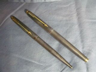 Vintage Sterling Silver Parker Pen Co Ballpoint And Felt Tip Pens