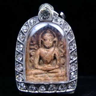 Rare Antique Ancient Siam Sum Kor,  Thai Buddha Amulet Pendant 2