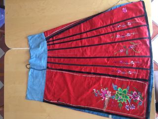 Chinese silk hand embroidered skirt panels 2