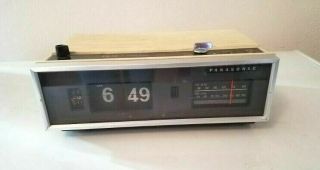 Vintage Panasonic Flip Fm - Am Alarm Clock Radio Model Rc - 7021