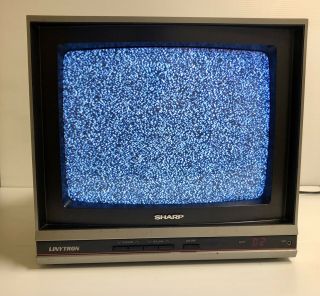 Vintage 1988 13 " Sharp Crt Tv Retro Gaming Linytron & Model 137lm