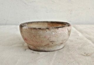 Vintage Old Rare Hand Crafted Stone Marble Bowl,  Pot,  Mortar - Rich Patina 01