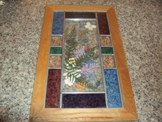 Hand Crafted Stained Glass And Dried Flower Window Hanging Id:55872