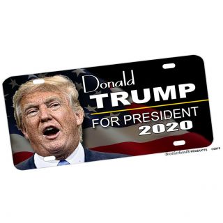 Donald Trump For President In 2020 Design Aluminum License Plate Novelty Sign