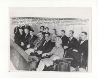 Jack Ruby Trial,  Jury Members - Vintage Wire Service Photograph