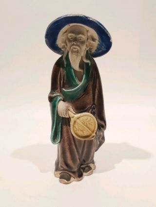 Antique Shekwan Chinese Mudmen Figurine,  Appr.  6 " /15.  5cm Tall