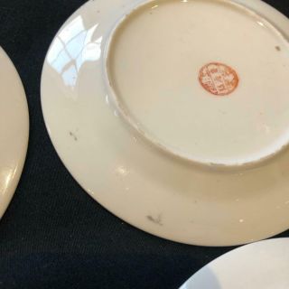 Antique Chinese Rose Medallion Porcelain Plates Set of 6 3