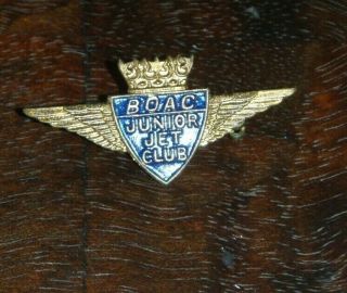 Boac Junior Jet Club Pin - Wings - British Overseas Airways Corp