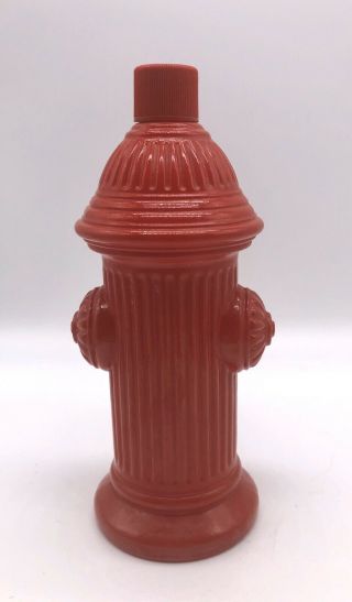 7” Avon Red Fire Hydrant Shaped Empty Lotion Bottle Container