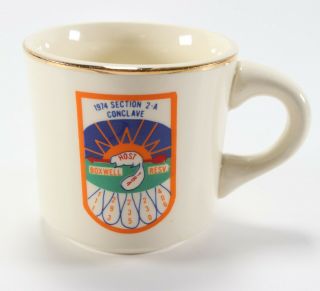 Vtg 1974 2a Conclave Boxwell Host 184 Resv.  Boy Scouts Of America Coffee Mug Cup