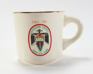 Vintage 1970 Camp Staff Kia Kima Chickasaw Boy Scouts Of America Coffee Mug Cup