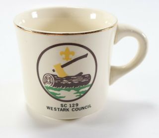 Vintage Sc 129 Westark Council Wood Badge Boy Scouts Of America Coffee Mug Cup