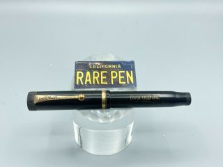 Vintage Parker Duofold Jr Fountain Pen Black Hard Rubber Med Imprint Restored