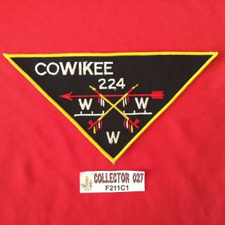 Boy Scout Oa Cowikee Lodge 224 Qp1 Jacket Patch Order Of The Arrow