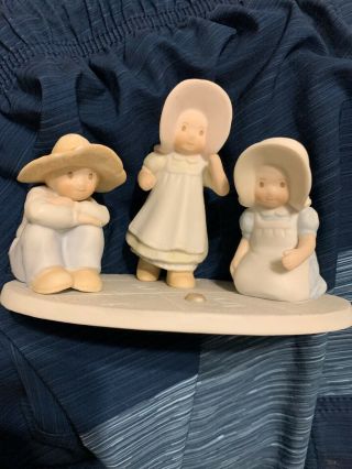 Circle Of Friends Masterpiece Hopscotch Figurine Timothy 4:7 Homco 1992