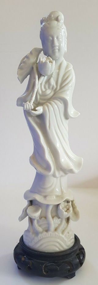Blanc De Chine Porcelain Guan Yin / Quan Yin - Goddess Of Mercy - 10 Inches