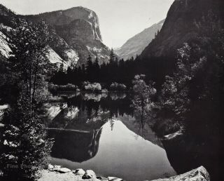 1950s Vintage Ansel Adams Mirror Lake Yosemite Valley Spring Photo Art 11x14