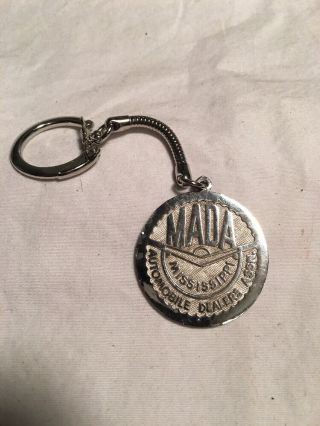 1966 Mada Mississippi Automobile Dealers Association Silver Anniversary Keychain