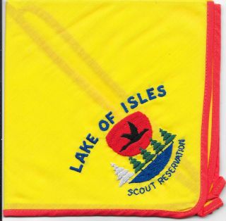 5 Tree Emb.  Lake Of Isles Reservation Charter Oak Council Neckerchief Boy Scout