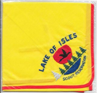 7 Tree Emb.  Lake Of Isles Reservation Charter Oak Council Neckerchief Boy Scouts