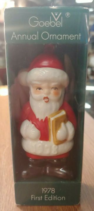 Goebel Christmas Santa Claus Annual Ornament 1978 First Edition