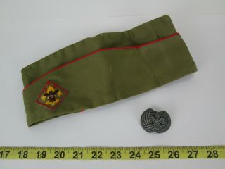 Vintage Bsa Boy Scouts Of America Hat Size Medium & Neckerchief Scarf Tie Slide