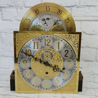 Vintage Ridgeway Grandfather Clock Face W/ Clock Movement Parts /