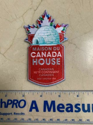 2019 24th World Scout Jamboree - Canadian Contingent Canada House Patch - Usa