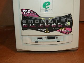Vintage 1990s eMachines eMonster 550 Pentium III Windows 98 nVidia 3D Gaming PC 2