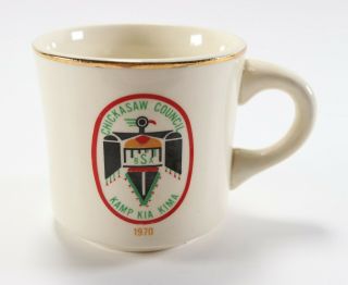 Vtg 1970 Chickasaw Council Kamp Kia Kima Boy Scouts Of America Coffee Mug Cup
