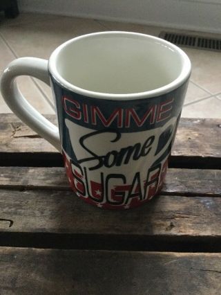 CRACKER BARREL Gimme Some Sugar 14oz.  Coffee Mug Tea Cup Ceramic 3