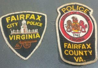 Vintage Va Fairfax County Virginia Police And City Police Patch