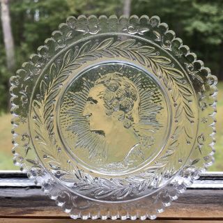 President George Washington VTG Pairpoint Cup Plate Patriotic Kitchen Art Glass 2