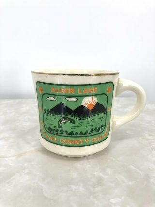 Vintage Boy Scout Bsa Mug 1970s Alder Lake.  Nassau County Council.