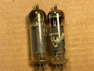 Matched Pair Vintage Amperex El84 6bq5 Tubes Test Great D Getters 1956/1957