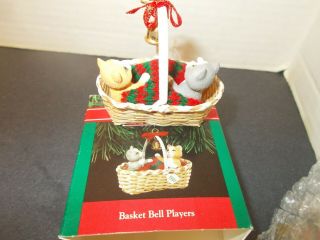 Hallmark Ornament,  1991,  " Basket Bell Player ",  Kittens