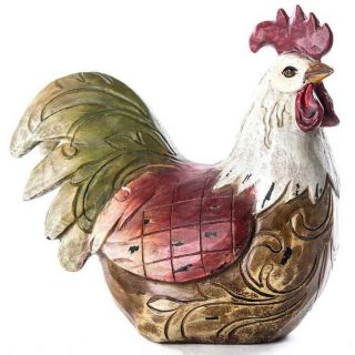 Adorable Antique Multi Color Polynesian Rooster.  Cute Country Style Home Décor.