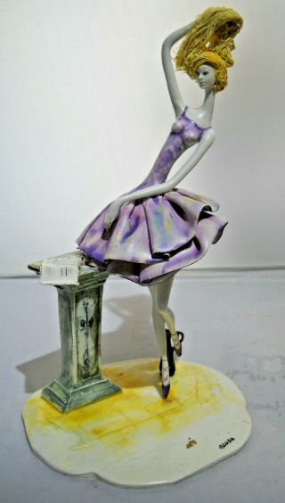 Vintage Lo Scricciolo Artist Italian Porcelain Girl Ballerina Figurine