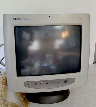 Vintage Hewlett - Packard Pavilion M50 Computer Monitor.  Does Work Rare