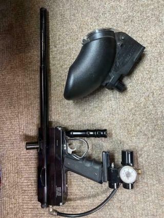Vintage Smart Parts Shocker Sport Paintball Gun W Electric Viewloader Hopper