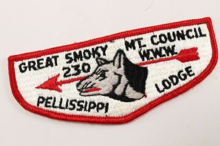 Vtg Pellissippi Lodge 230 Oa Order Arrow Www Boy Scouts Of America Flap Patch A