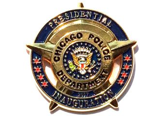 CHICAGO Police 2017 DONALD TRUMP Presidential Inauguration Lapel Pin - GOLD 2