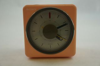 Vintage Sony Icf - A10w Pink Radio Alarm Clock Melody = Here Comes The Sun